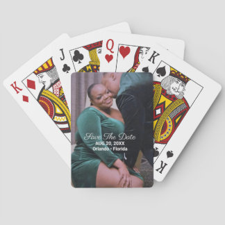 Save the Date wedding photo Playing Cards
