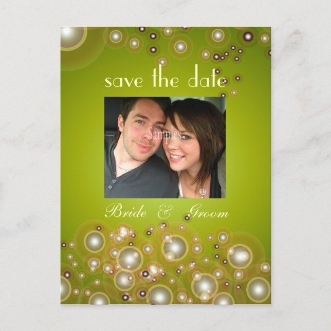Save the Date, wedding photo postcards (Front)