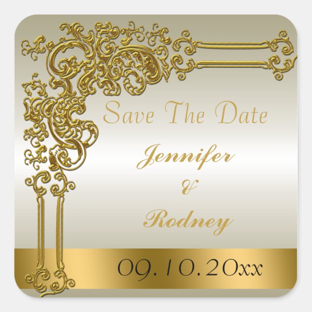 Save The Date Wedding Sticker (Front)
