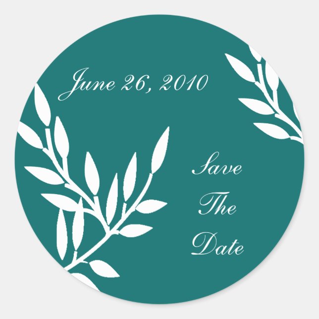 Save The Date Wedding Sticker Templates (Front)