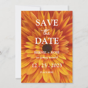 SAVE THE DATE WEDDING SUNFLOWER INVITATION