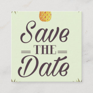 Save The Date Wedding Vintage Pineapples Enclosure Card