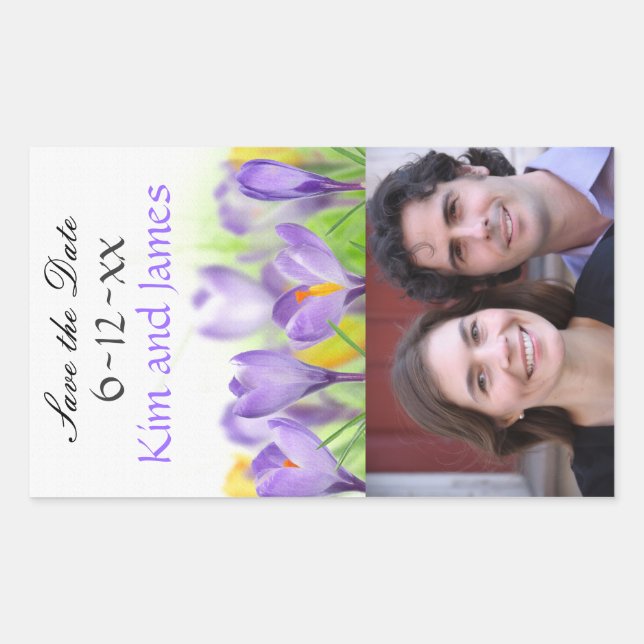 Save the Date Wine Bottles Rectangular Sticker (Front)