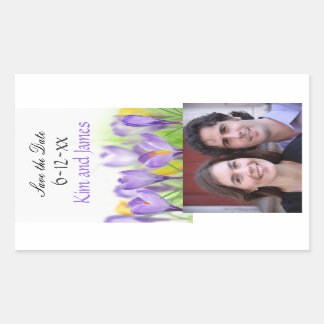 Save the Date Wine Bottles Rectangular Sticker