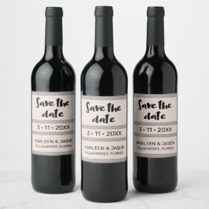  Save the date Wine Label