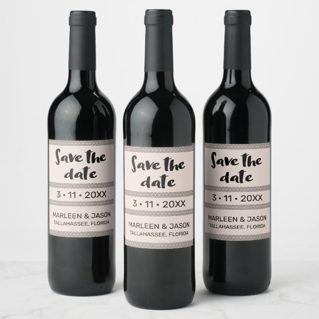  Save the date Wine Label (Bottles)