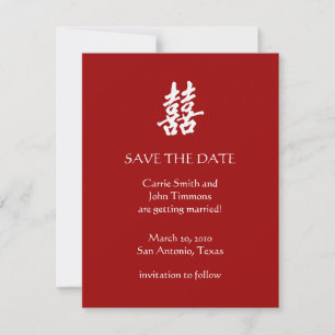 Save the Date with Double Happiness