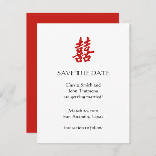 Save the Date with Double Happiness