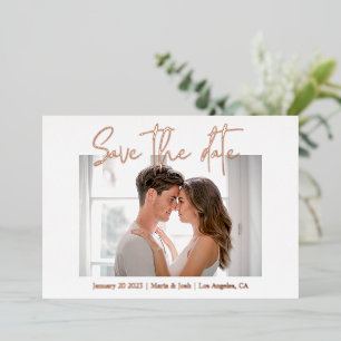 Save the date with photo wedding