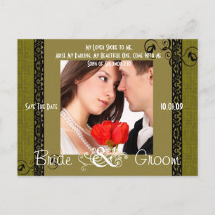 Save The Date with Your Photo Announcement Postcard