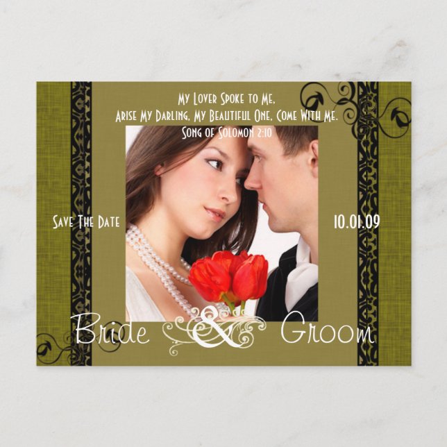 Save The Date with Your Photo Announcement Postcard (Front)