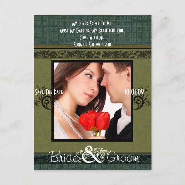 Save The Date with Your Photo Announcement Postcard (Front)