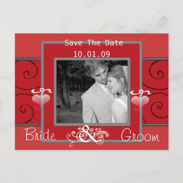 Save The Date with Your Photo Announcement Postcard (Front)