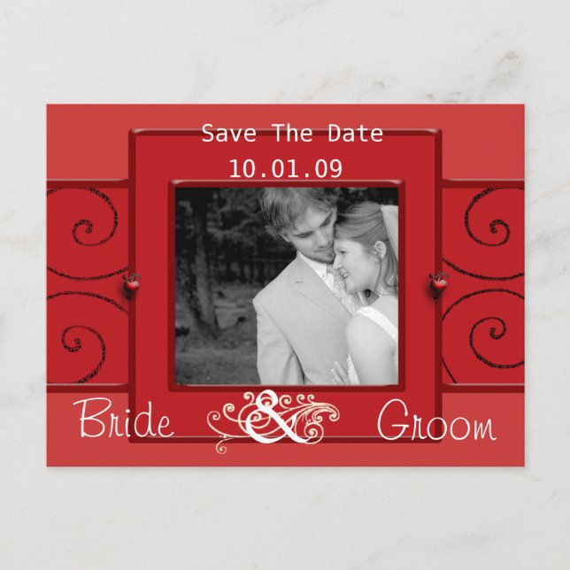 Save The Date with Your Photo Announcement Postcard (Front)
