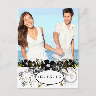 Save the Date with YOUR Photo Yellow Any colour Announcement Postcard