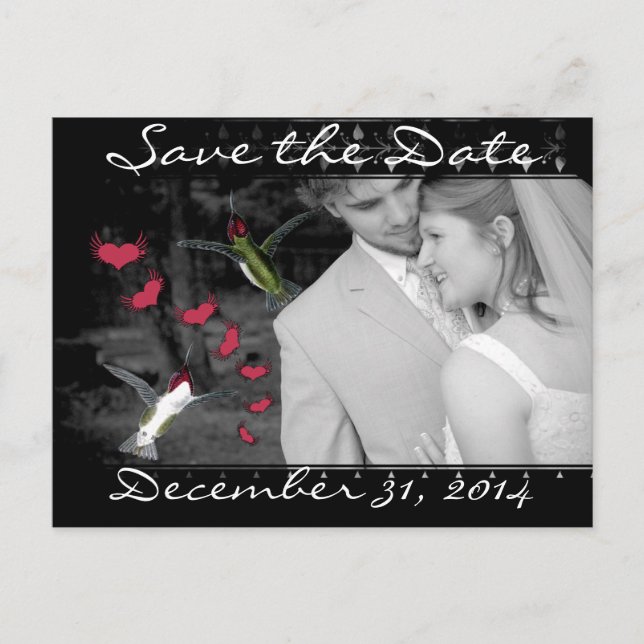 Save The Date with Your Photos Announcement Postcard (Front)