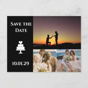 Save the Date with YOUR Photos - Announcement Postcard
