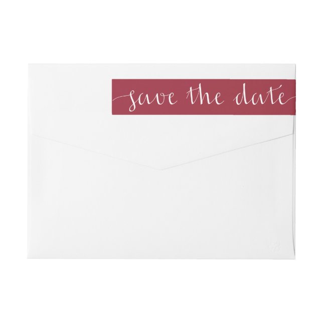 Save The Date Wraparound Return Address Label (Back)
