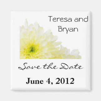 Save the Date yellow flower Magnet