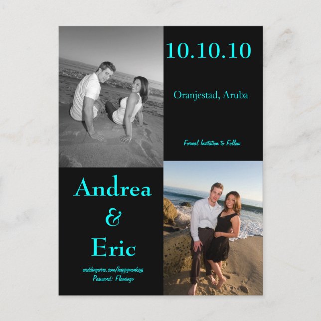 Save the Dates Announcement Postcard (Front)