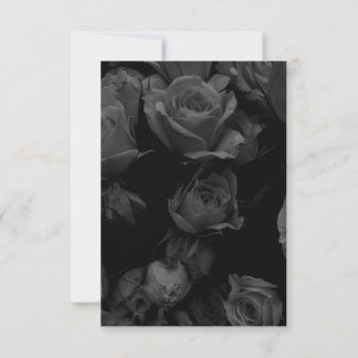 Save The Dates - B&W Roses Invitation