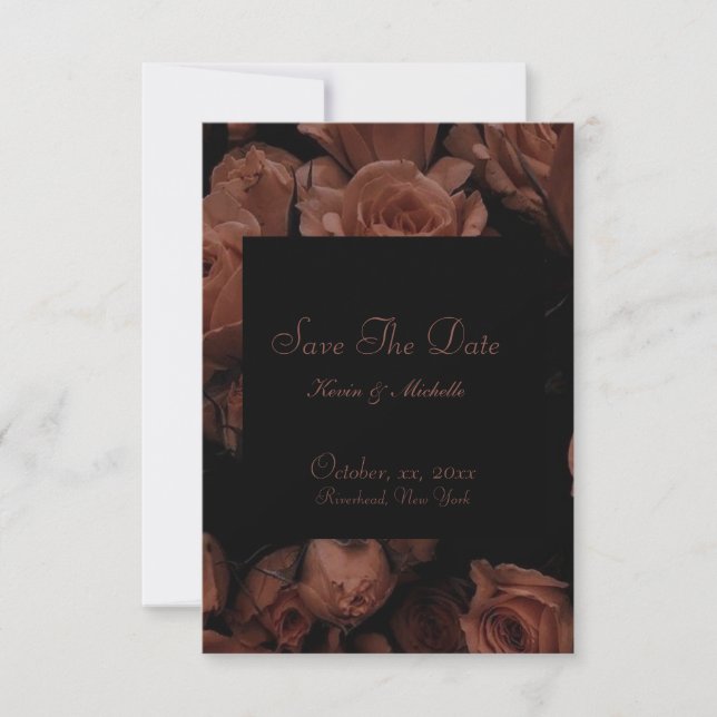 Save The Dates- Colour Roses Invitation (Front)