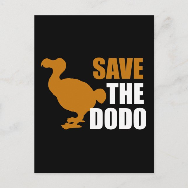 Save The Dodo Bird! Novelty Funny Pin Postcard (Front)