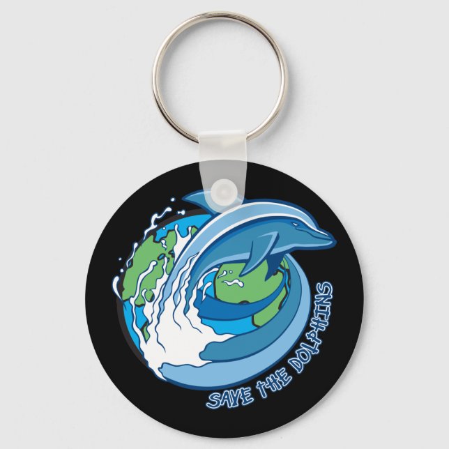 Save the Dolphins Key Ring (Front)