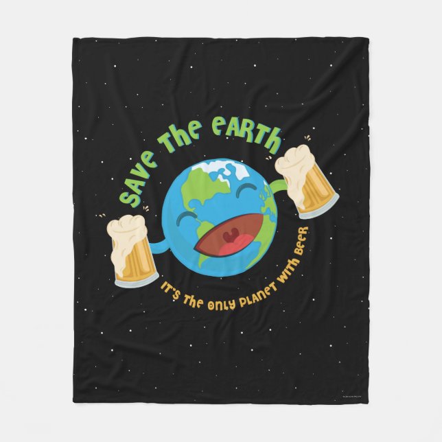 Save The Earth Fleece Blanket (Front)
