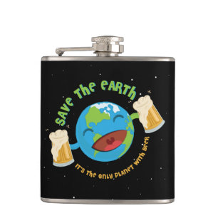 Save The Earth Hip Flask