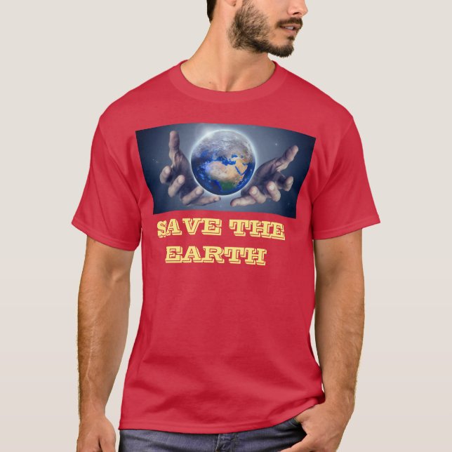 Save the earth men T-shirt (Front)