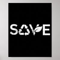 Save The Earth Recycle Symbol Eco-friendly Earth D
