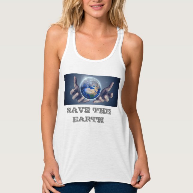 Save the earth Women Singlet (Front)