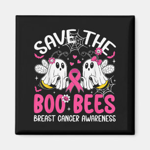 Save The Ees Boo Bees Breast Cancer Halloween Wome Magnet