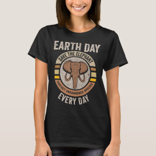 Save The Elephant Earth Day Protect Endangered Ani T-Shirt