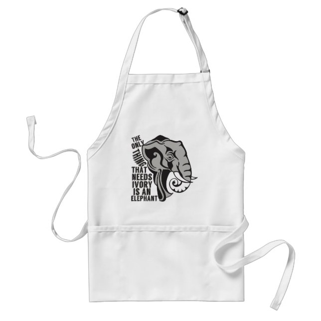 Save the Elephants Ban Trophy Hunting Standard Apron (Front)