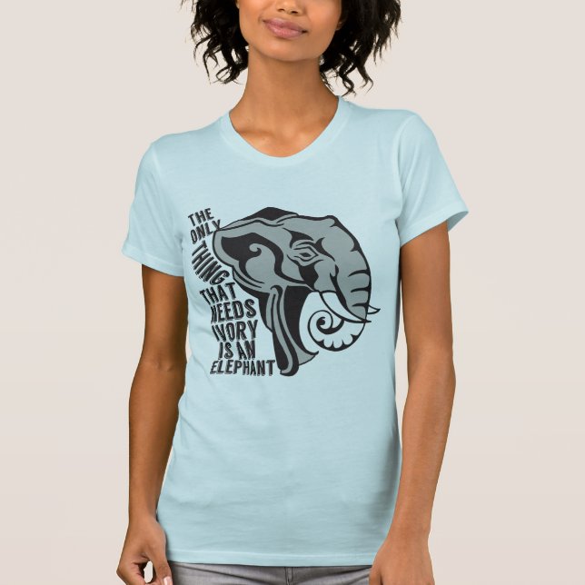 Save the Elephants Ban Trophy Hunting T-Shirt (Front)