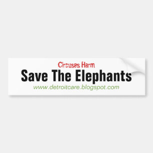 Save The Elephants Bumper Sticker