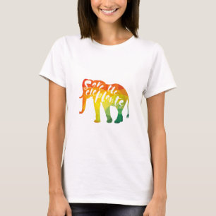 Save the Elephants. Calligraphy, Graphical Art T-Shirt