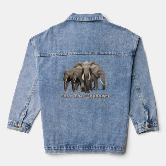 Save the Elephants Denim Jacket