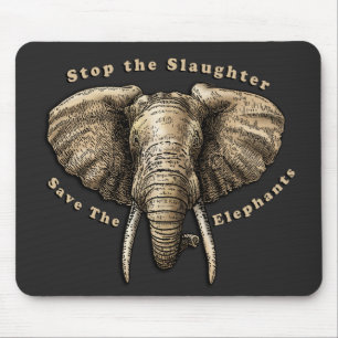Save the Elephants Graphic Mouse Pad