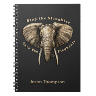 Save the Elephants Graphic Spiral Notebook