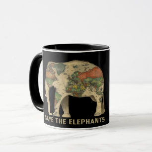 Save the elephants mug