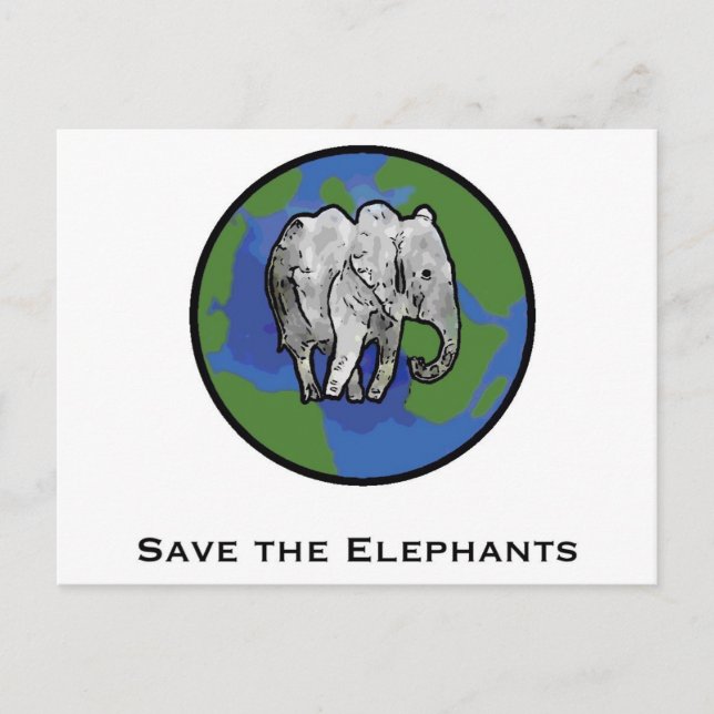 Save the Elephants Postcard (Front)