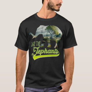 Save the Elephants protected species Animal welfar T-Shirt