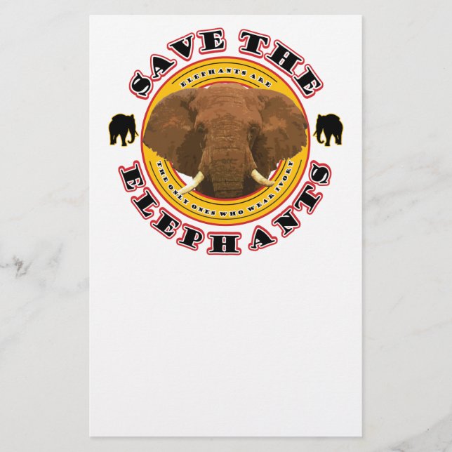 Save the Elephants Stationery (Front)