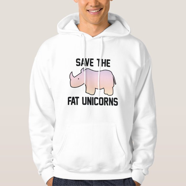Save The Fat Unicorns Hoodie (Front)