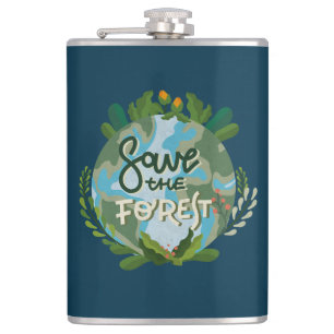 Save the Forest Hip Flask