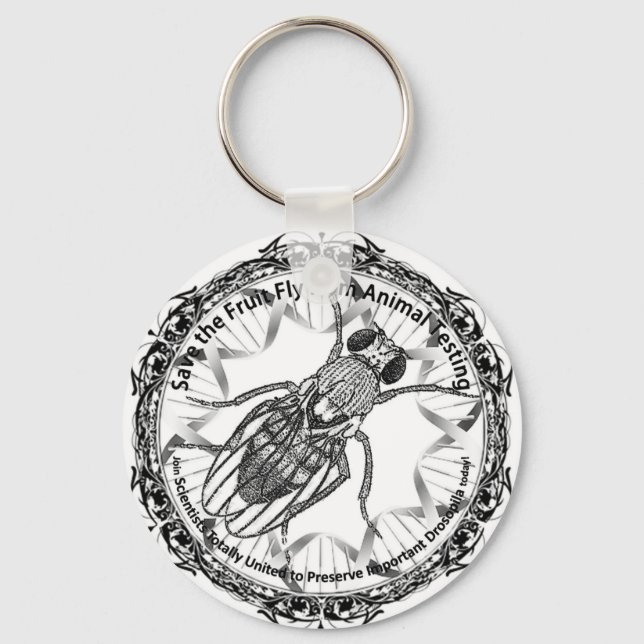 Save the fruit fly key ring (Front)
