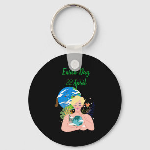 Save The Green Earth Day T Shirt_1 Key Ring